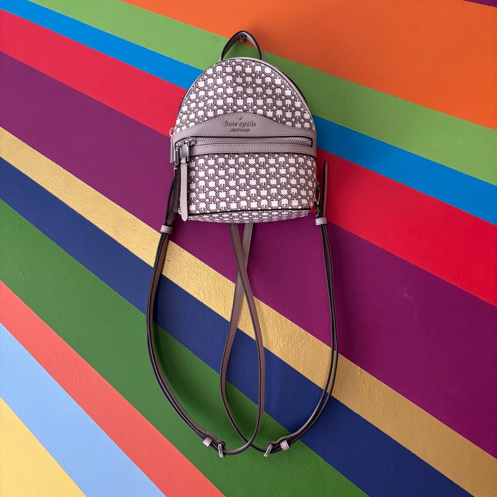 Kate Spade Spade Link Mini Backpack | Convertible Travel - Picture 14 of 14